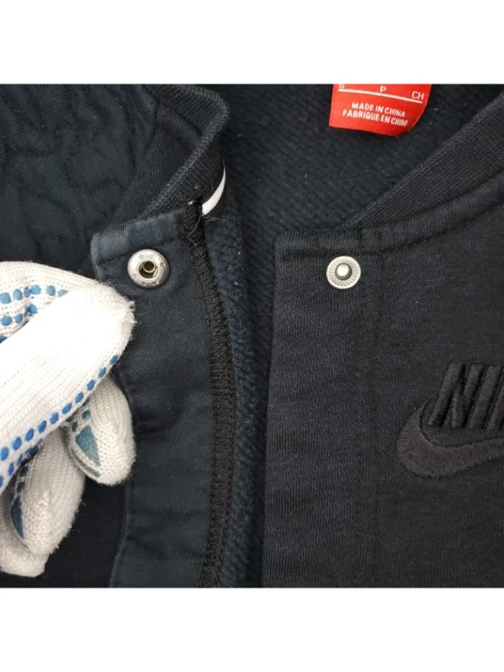 Nike Sportswear Rally Jacket Womens Small Black Snap Quilted Coat 841650 Vtg